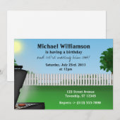 Mannen Zomer BBQ Birthday-uitnodigingen Kaart (Voorkant / Achterkant)