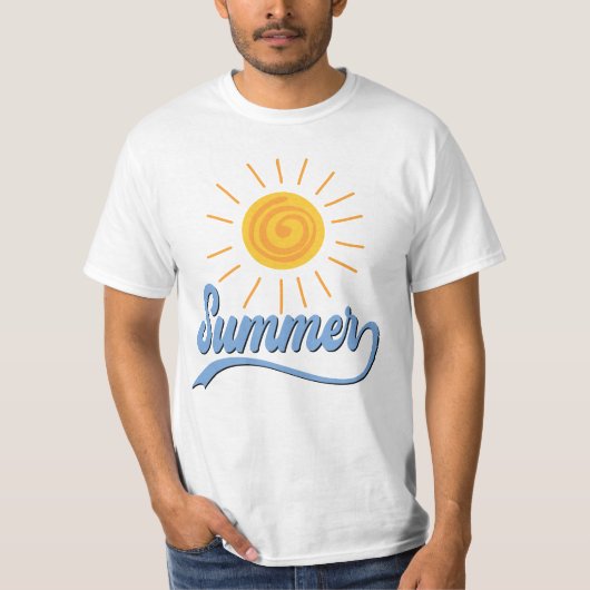 Mannen Zomer Zonneschijn Ontwerp T-shirt (Voorkant)