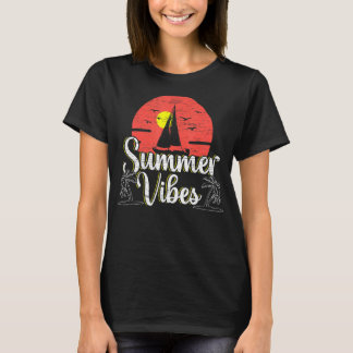 Mannen Zomervibes Zomerzonneschijn Zeilzomer V T-shirt