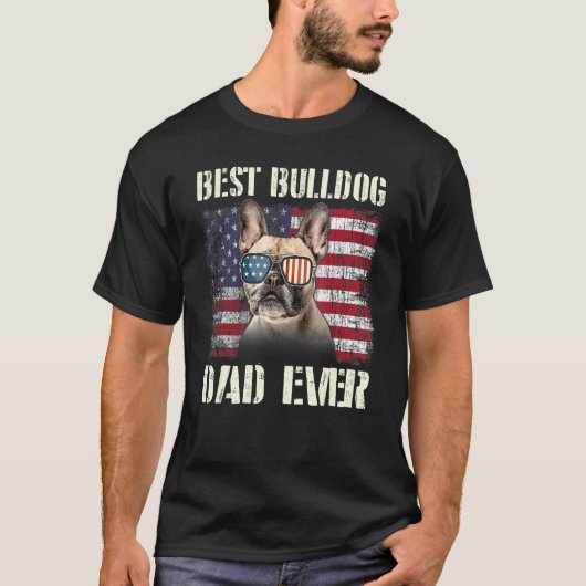 Mannen zonnebril voor beste hond Pap Oost-Amerikaa T-shirt (Voorkant)