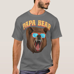 Mannen zonnebrillen Dierenvader Papa Familie Papa T-shirt
