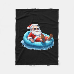 Mannen zonneschijn zomer kerstman juli strand fleece deken