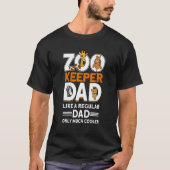 Mannen Zookeeper Papa dierentuin 1 T-shirt (Voorkant)