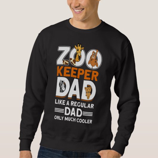 Mannen Zookeeper Papa dierentuin 1 Trui (Voorkant)