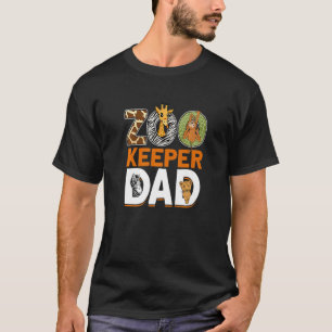 Mannen Zookeeper Papa dierentuin 3 T-shirt