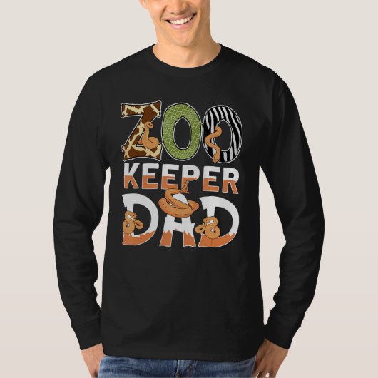 Mannen Zookeeper Papa dierentuin 3 T-shirt (Voorkant)
