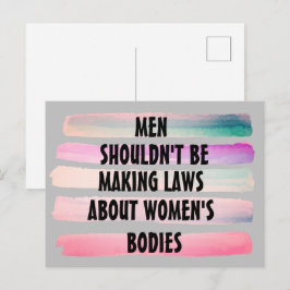 Mannen zouden geen wetten moeten maken over het li briefkaart