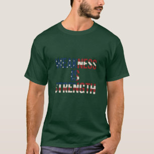 Mannen "Zwakheid is kracht" VS Vlag T-shirt – Da