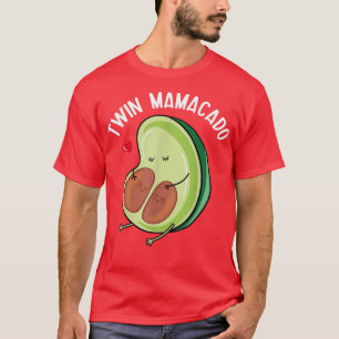 Mannen Zwangere mam Mamacado Twin Pregnancy en T-shirt
