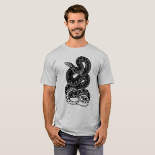 Mannen zwart en grijs Snake Shirt