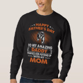 Mannen zwart en Tan Coonhound Dog Dad Happy Father Trui (Voorkant)