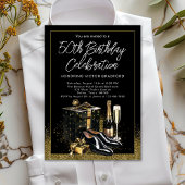 Mannen zwart goud verfijnde luxe verjaardag kaart