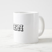 Mannen Zwart kleur Tekst Stijl Jumbo Specialty Mok (Voorkant rechts)