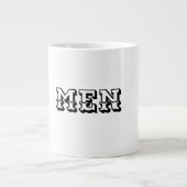 Mannen Zwart kleur Tekst Stijl Jumbo Specialty Mok (Voorkant)
