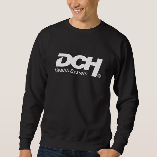Mannen - Zwart - Sweater - Big DCH Wit Logo (Voorkant)