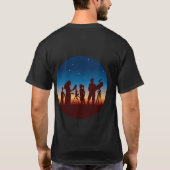 Mannen Zwart T-shirt (Achterkant)