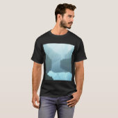 Mannen zwart T-shirt met "Draney Inlet" afbeelding (Voorkant volledig)