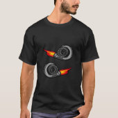 Mannen zwart T-shirt met uniek Terry Owa design (Voorkant)