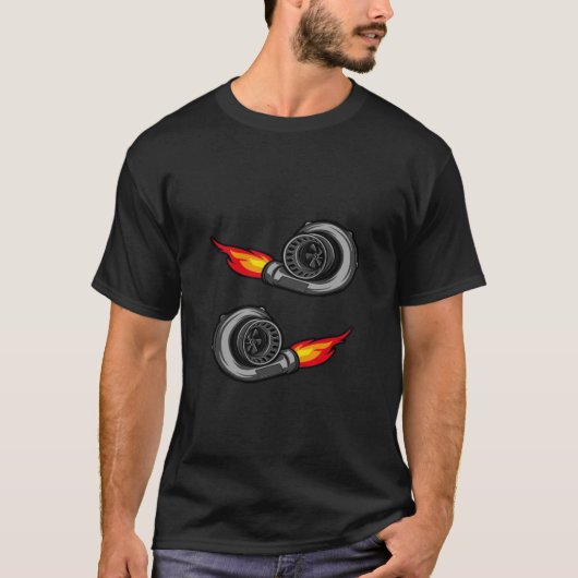 Mannen zwart T-shirt met uniek Terry Owa design (Voorkant)