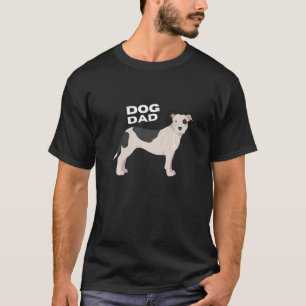 Mannen zwart-wit Amerikaanse Pit Bull Terrier Dog  T-shirt