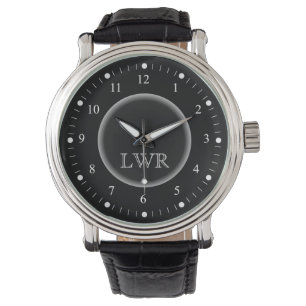 Mannen zwart-wit Monogram horloge