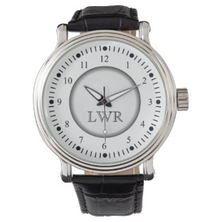 Mannen zwart-wit Monogram horloge