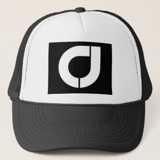Mannen zwart-wit Trucker Pet met CJ Logo