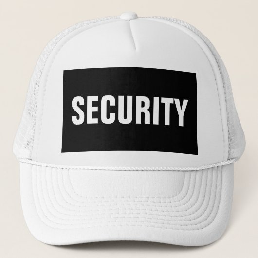Mannen Zwart Wit  veiligheidstekst Trucker Pet (Voorkant)