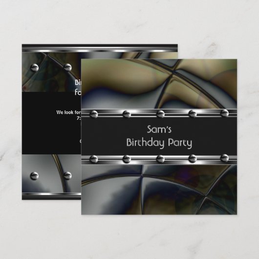 Mannen zwarte borden op zaterdag kaart (Voorkant / Achterkant)