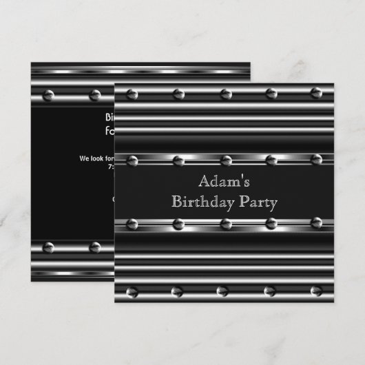 Mannen zwarte borden op zaterdag kaart (Voorkant / Achterkant)