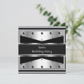 Mannen zwarte borden op zaterdag kaart (Staand voorkant)