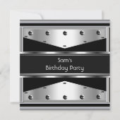 Mannen zwarte borden op zaterdag kaart (Voorkant)