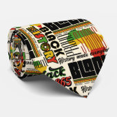 Mannen Zwarte Geschiedenis met meerdere kleuren St Stropdas (Opgerold)