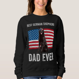 Mannen zwarte herder Pappa American Flag Dog O Trui