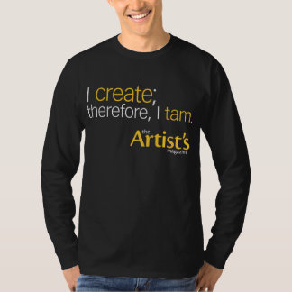 Mannen zwarte hoes T van het tijdschrift Artist T-shirt
