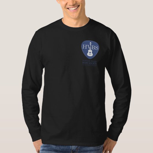 Mannen zwarte HVBS lange hoes Shirt (Voorkant)
