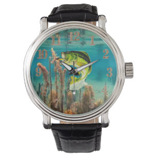 Mannen  zwarte lederen riem horloge