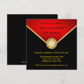 Mannen zwarte rode goudlegant - Elegant - avontuur Kaart (Voorkant / Achterkant)