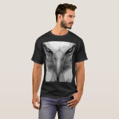 Mannen zwarte schaafjes Dierenarend Gezichtszijde  T-shirt (Voorkant volledig)