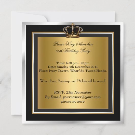 Mannen Zwarte Silver Kaart (Achterkant)