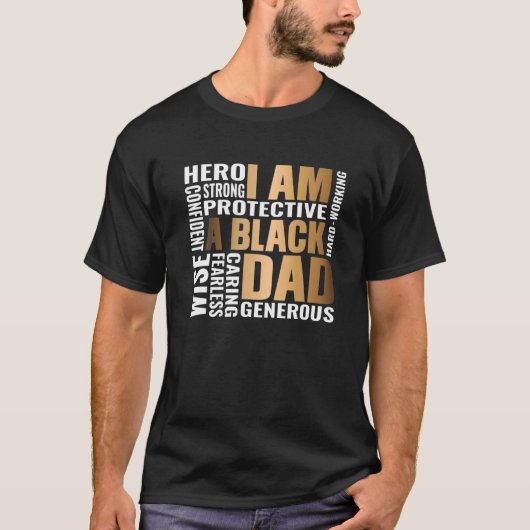 Mannen Zwarte Vader King Fathers Dag Pap Matter Hu T-shirt (Voorkant)