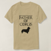 Mannen zwarte vader van Corgis Hondenliefhebber Gi T-shirt (Design voorkant)