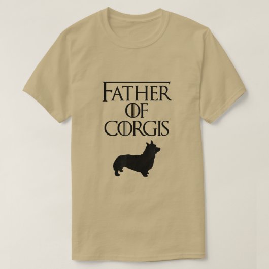 Mannen zwarte vader van Corgis Hondenliefhebber Gi T-shirt (Design voorkant)