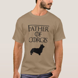 Mannen zwarte vader van Corgis Hondenliefhebber Gi T-shirt
