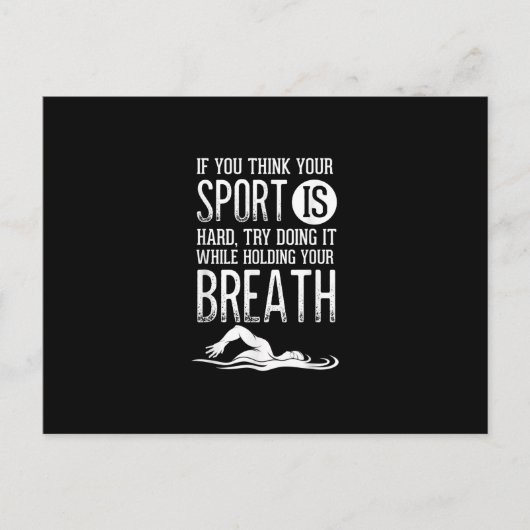 Mannen zwemsport in de zwemsport aankondigingskaart (Voorkant)