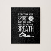 Mannen zwemsport in de zwemsport legpuzzel (Verticaal)