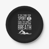 Mannen zwemsport in de zwemsport papieren bordje (Voorkant)