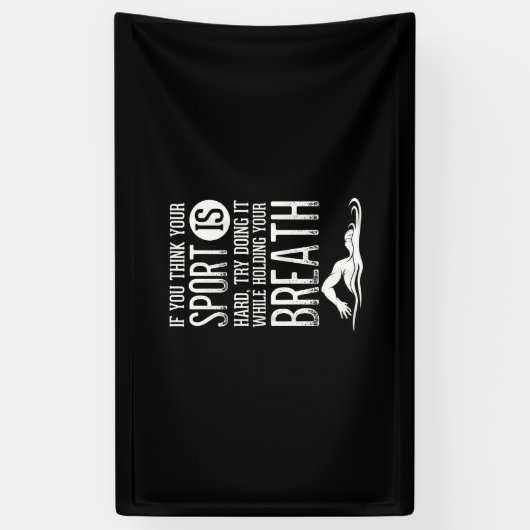 Mannen zwemsport in de zwemsport spandoek (Verticaal)