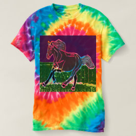 Mannen Zwervels Stropdas-Dye T-Shirt HORSE DIEREN