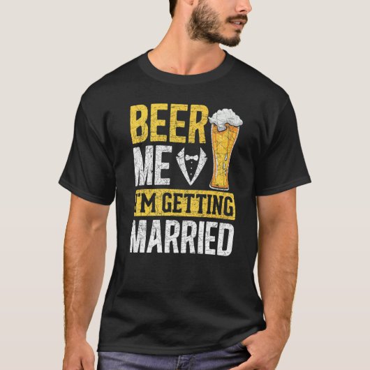 Mannenbier Ik ga trouwen Trouwbier Bach T-shirt (Voorkant)